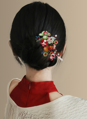 月谣歌｜新中式葫芦花朵珍珠发钗