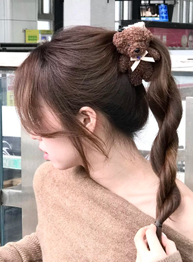 早秋半披发这样扎没有不萌香蕉夹