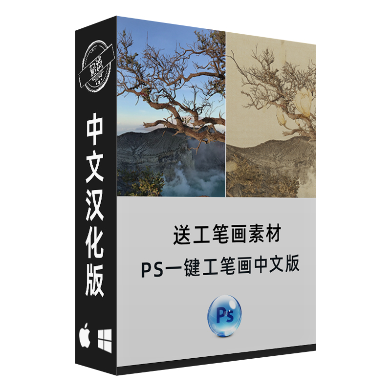 PS一键工笔画插件素材影楼人像复古风素材PSD古装照片滤镜win Mac - 图3