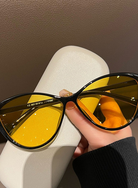 Noulli/黑框茶色猫眼墨镜