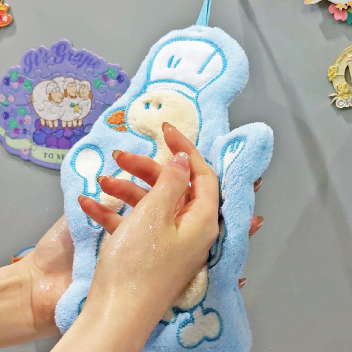 南京博物馆文创南京美食盐水鸭烤鸭擦手巾餐桌厨房吸水加厚创意礼