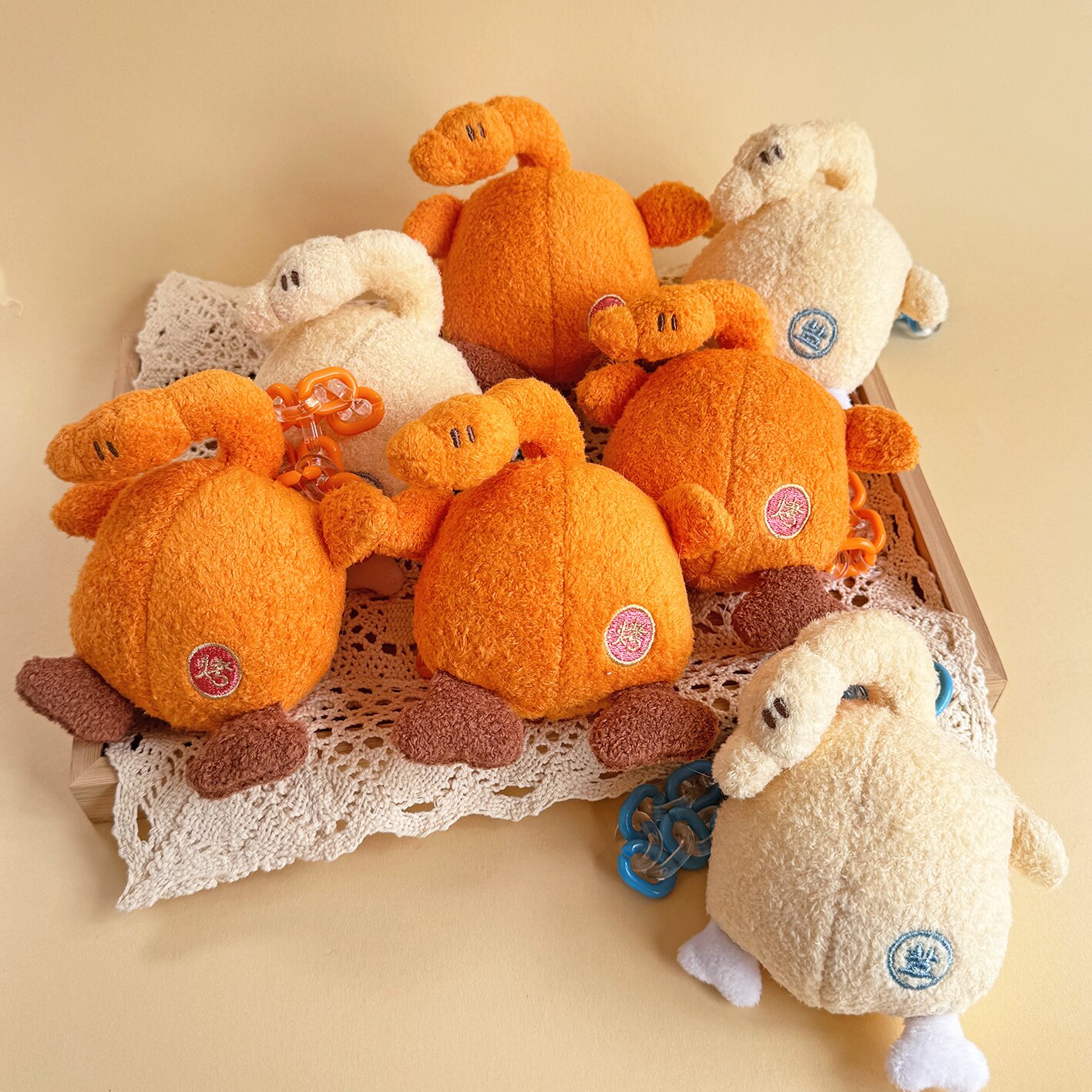 南京博物馆文创南京美食生态南京系列毛绒包挂玩偶盐水鸭野猪