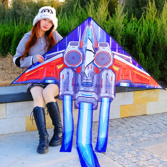 2025新款风筝网红卡通战斗飞机微风易飞手持线轮盘小儿童大人专用