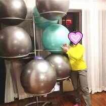 Practical base for placing yoga balls with a shelf class wave speed ball yoga ball containing shelf double row