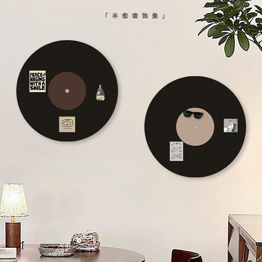 Banyu mid-century style felt board vinyl record decorative painting
