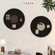 Banyu mid-century style felt board vinyl record decorative painting