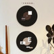 Banyu mid-century style felt board vinyl record decorative painting