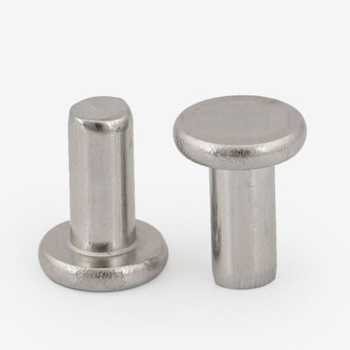 铝平头实心铆钉GB109平圆头实心敲击式铆钉毛钉 M2M2.5M3M4M5M6M8 - 图2