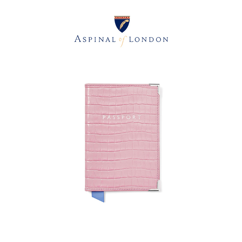 Aspinal鳄鱼纹旅行护照保护多功能证件夹机票收纳包 - 图0