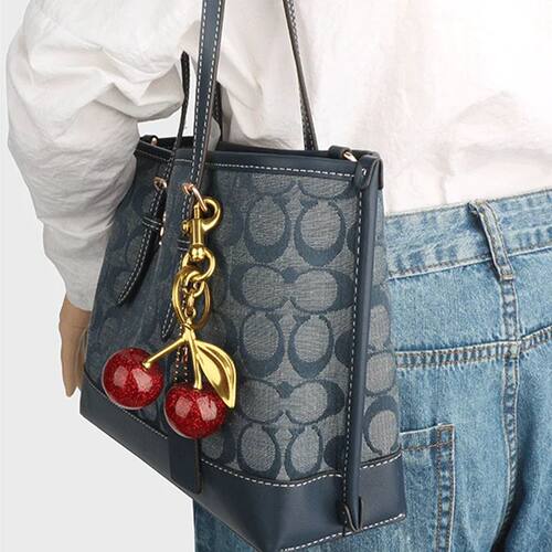 Cherry Charm Handbag Pendant Keychain for Women's Exquisite - 图3