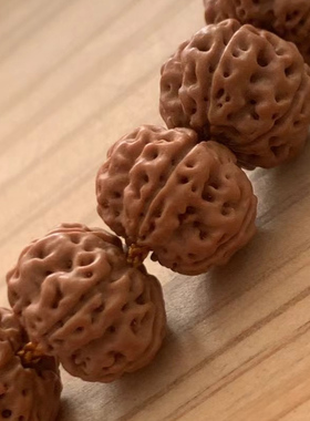 南瓜爆肉小金刚菩提子手串核桃原籽普提文玩盘玩男士佛珠单圈手链