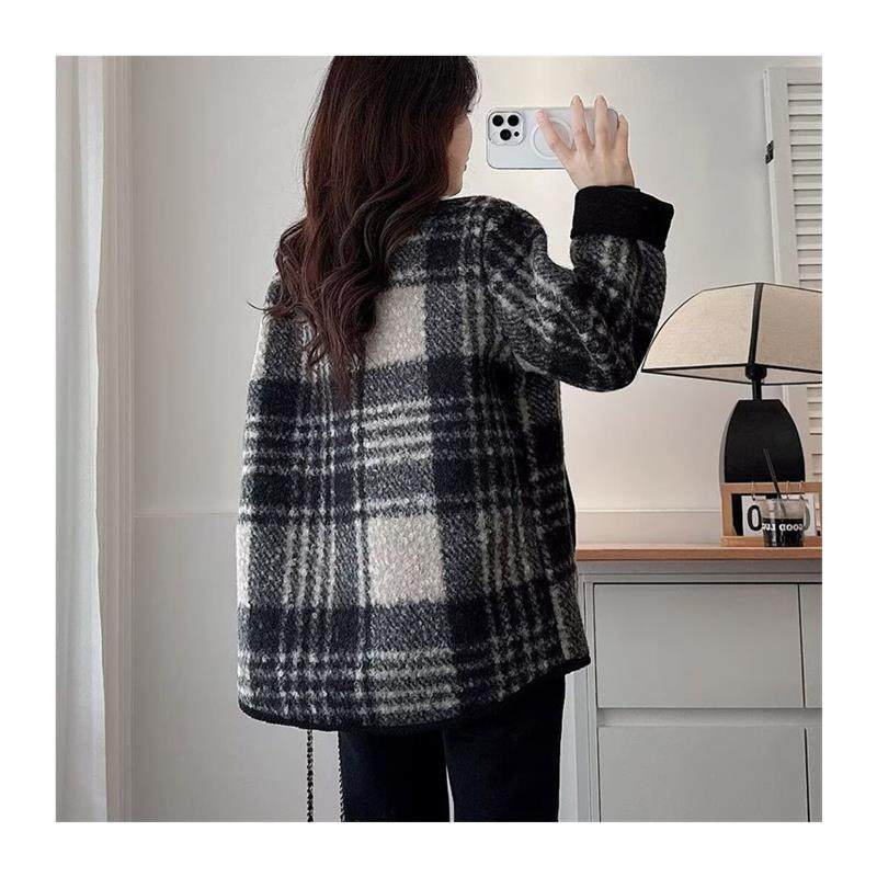 加肥加大码女装胖mm秋冬新款加厚毛呢外套200斤显瘦宽松香风上衣,淘宝优惠券,粉丝福利购,淘宝优惠卷