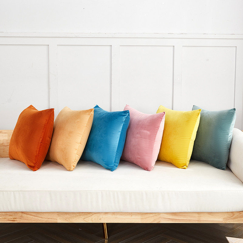 日本进口纯色抱枕轻奢超柔简约高弹靠背垫客厅靠枕套沙发靠垫含芯,淘宝优惠券,粉丝福利购,淘宝优惠卷