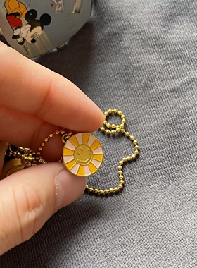 国外刚刚发售！国内还没！ 元货 笑脸微笑小雏菊饰品镀金项链裸链