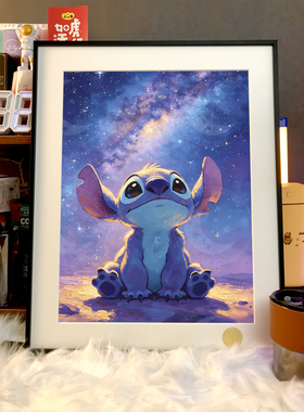 星空《仰望史迪仔》史迪奇星际宝贝Stitch史迪奇布吉布动漫装饰画