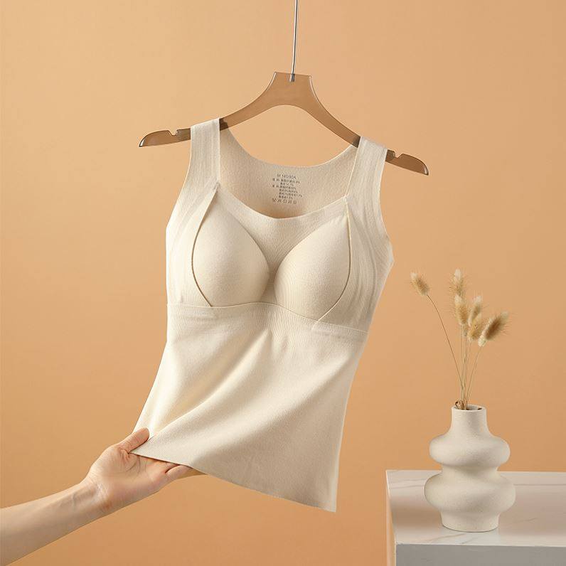 保暖背心女款带胸垫加绒加厚德羊绒发热无痕女士内搭打底内衣秋冬,淘宝优惠券,粉丝福利购,淘宝优惠卷