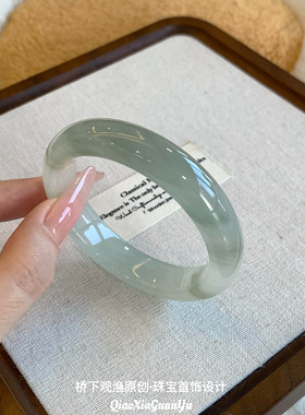 纯天然天山翠手镯正品玉镯女款冰