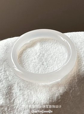 天然白月光手镯透亮冰荔枝冻玛瑙