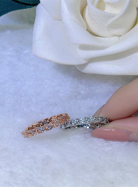 S925麦穗软骨关节戒指女韩版时尚简约气质轻奢百搭小众心型食指戒