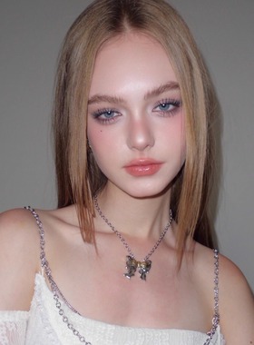 铜镀白k0字链金银做旧项链