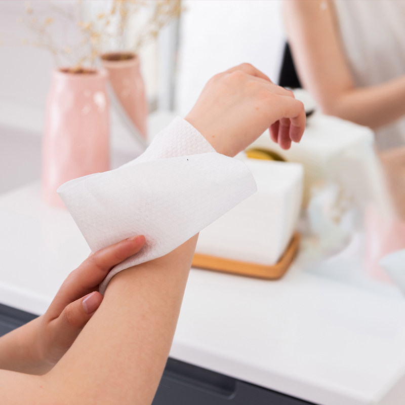 润荷抽取式洗脸巾一次性母婴可用擦脸巾婴儿洁面巾棉柔巾商超同款