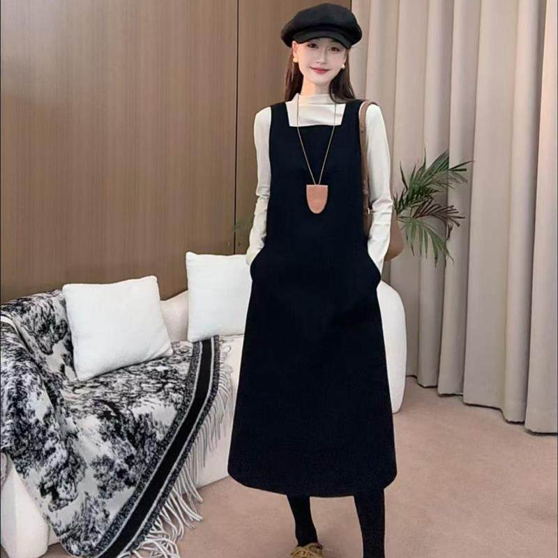 秋冬新款羊毛裙+打底衫套装韩系减龄穿搭ins爆款女装,淘宝优惠券,粉丝福利购,淘宝优惠卷