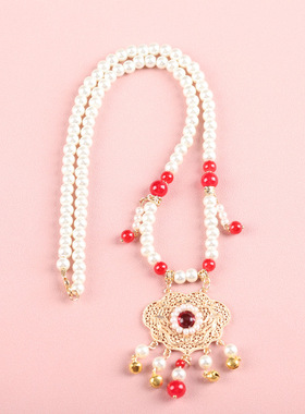 新款冬季汉服软璎珞保色防珍珠长璎珞汉服配饰写真项链女古风