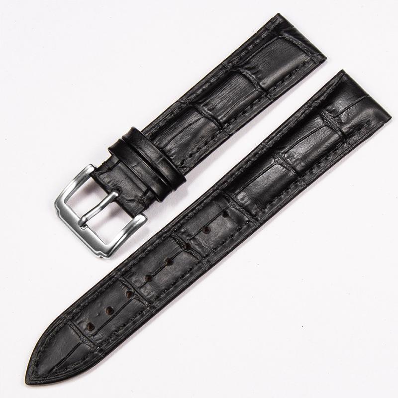 头层牛皮真皮表带 针扣柔软手表皮带配件watch strap18 20 22mm定 - 图1