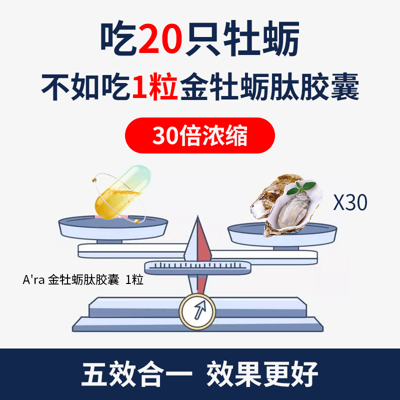 加拿大进口 Ara牡蛎精华片生蚝精精氨酸提升精子活性 成人保健品