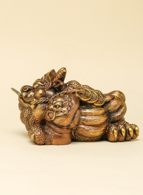 苏小瓷 招财金蟾茶宠摆件茶玩园艺盆景假山微景观鱼缸造景装饰品