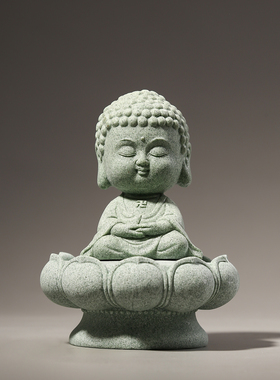 青砂石佛像小摆件园艺盆景假山微景观鱼缸造景如来茶宠装饰品摆设