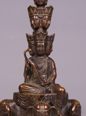 纯铜四面十方普贤菩萨像峨眉山金顶普贤菩萨圣像铸铜雕塑