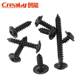 Iron black cross round head with pad self-tapping screw