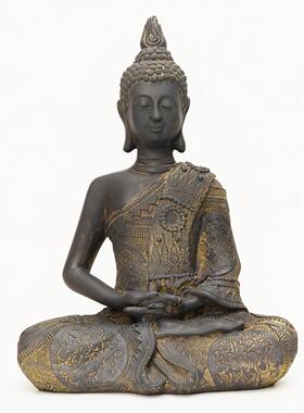 东南亚佛像摆件泰国佛树脂禅意工艺品餐厅客厅玄关家居装饰品创意