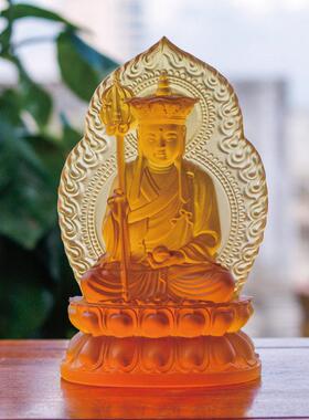地藏王观自在菩萨佛像古法琉璃家用神台供奉摆件装饰工艺品佛供像