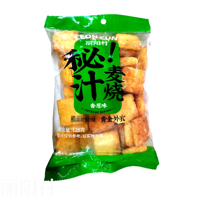 丽阳村蜜汁108g/袋麦烧牛排番茄香葱味膨化食品休闲办公小吃零食 - 图2