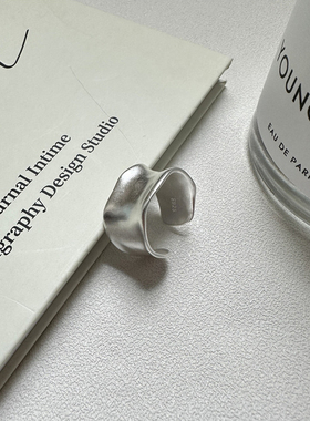 小众设计高质感通体925银女戒指