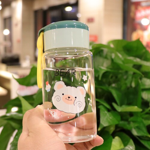 高颜值玻璃杯耐热防爆耐高温带盖高硼硅水杯迷你小巧可爱女生杯子 - 图2