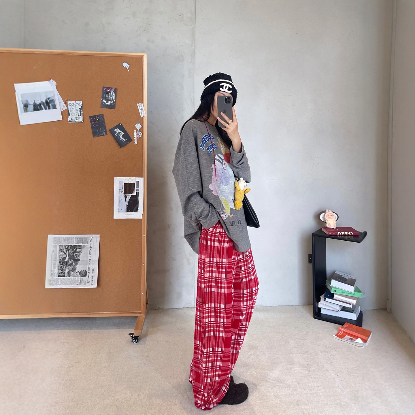 [现货]CHEER UP UNIFORM 25秋沙发上的玩具们长袖休闲宽松T恤上衣 - 图2