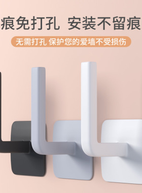 免打孔挂钩无痕强力粘钩玄关衣帽卫生间墙壁门后创意多功能挂衣架
