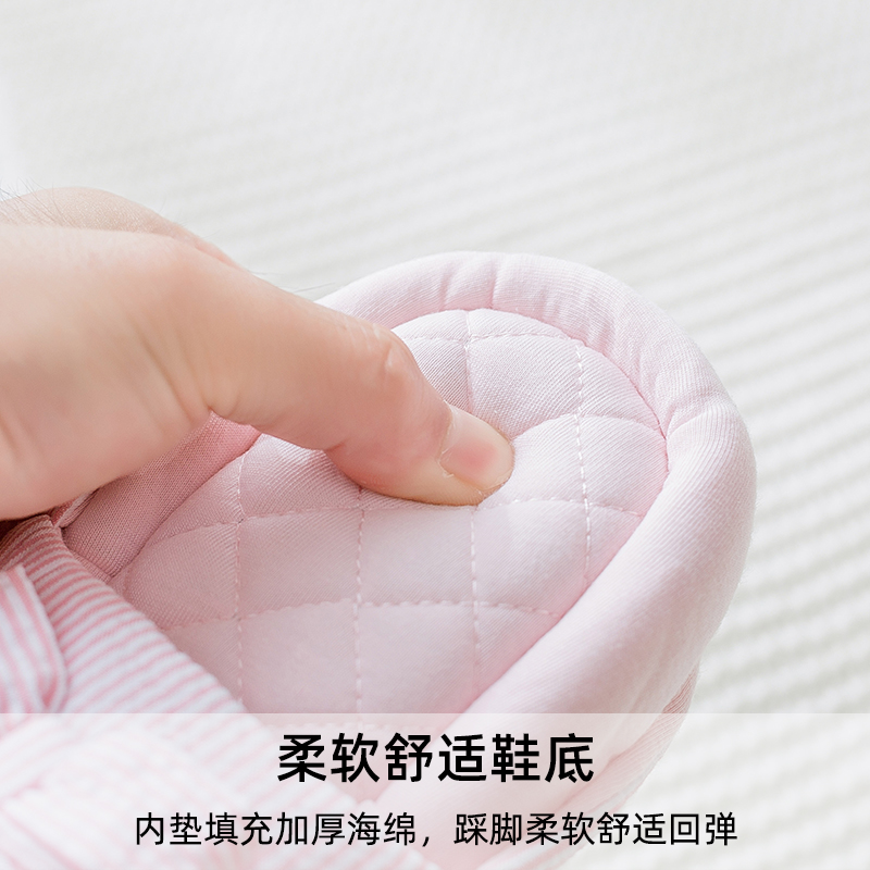 月子鞋春秋包跟产后孕妇产妇夏季薄款纯棉5月份6软底家居棉拖鞋女 - 图2