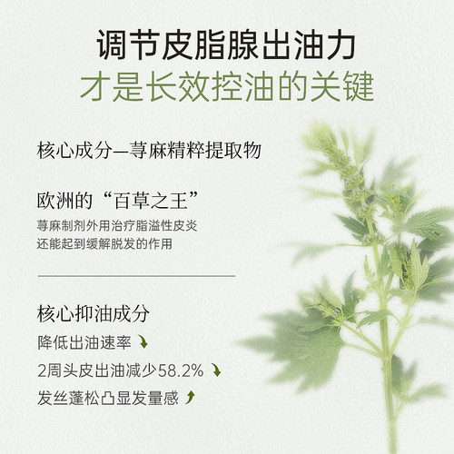 德国荨麻脂溢性脱发专用洗发水露控油蓬松炎敏感头皮清洁去屑止痒 - 图2