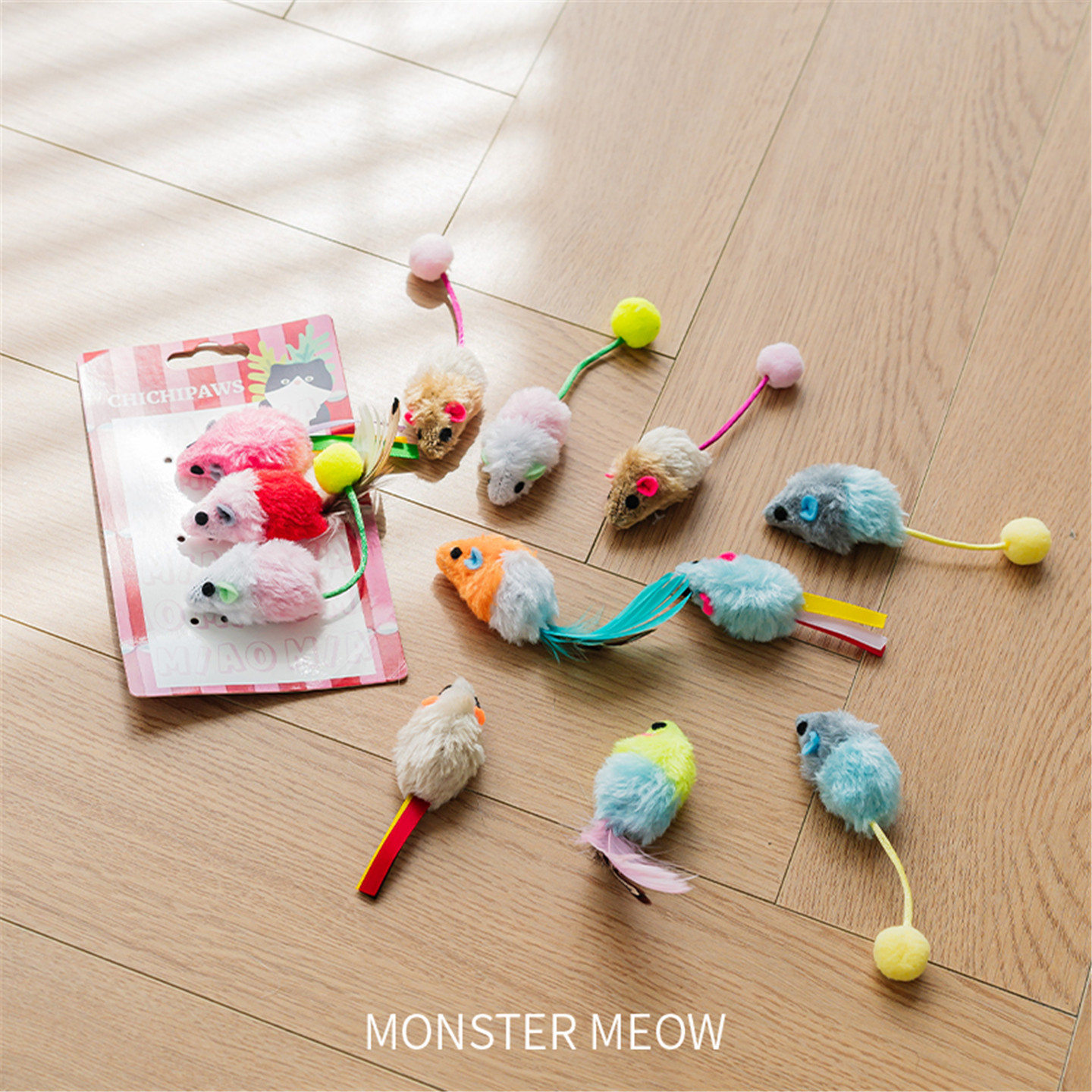 7F Meow猫咪发声玩具仿真小老鼠叫叫鼠猫薄荷磨牙自嗨解闷逗猫棒,淘宝优惠券,粉丝福利购,淘宝优惠卷