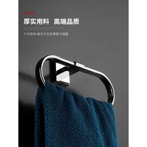 T9J5 copper towel rings free of punch toilet bathroom light and luxurious hand towel hanging ring round woolen towel rack custom