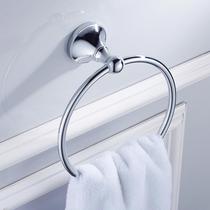 Obecshe factory electric plated chrome color copper material minimalist hanging towel round towel ring goods custom-made