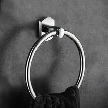 Wenzhou manufacturer base full copper stainless steel two ends round towel ring CP polished chromed towel rack bath towels set