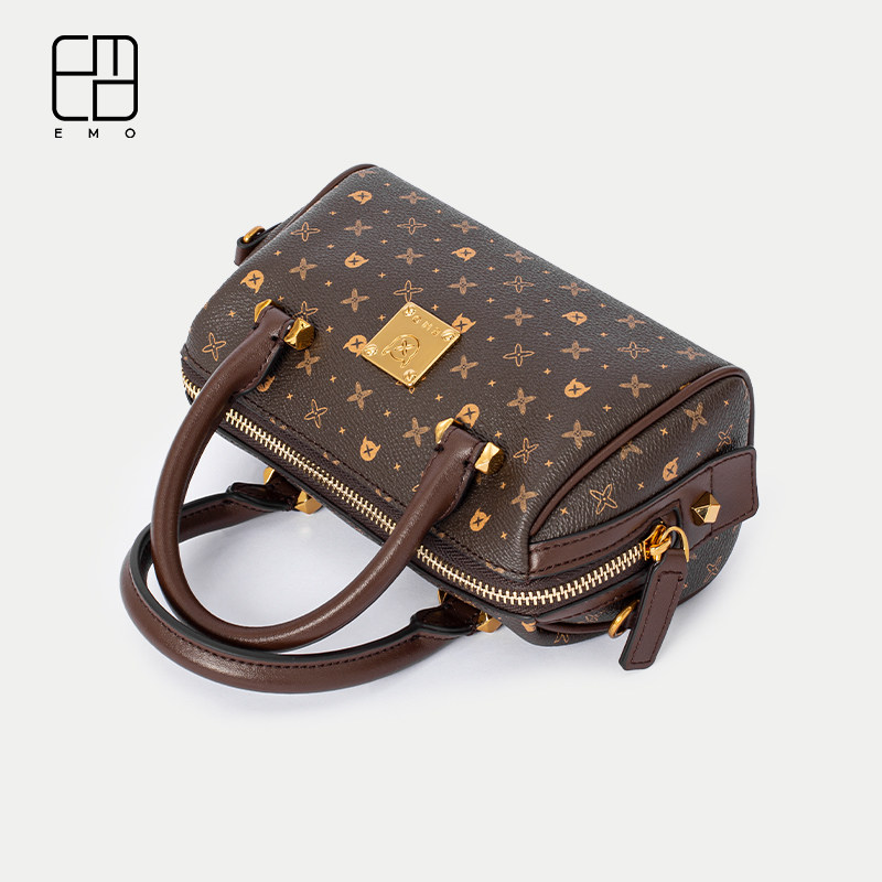 emo新款轻奢印花高级感女波士顿包 emo箱包女士包袋