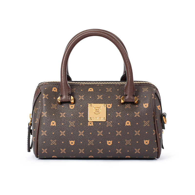 emo新款轻奢印花高级感女波士顿包 emo箱包女士包袋