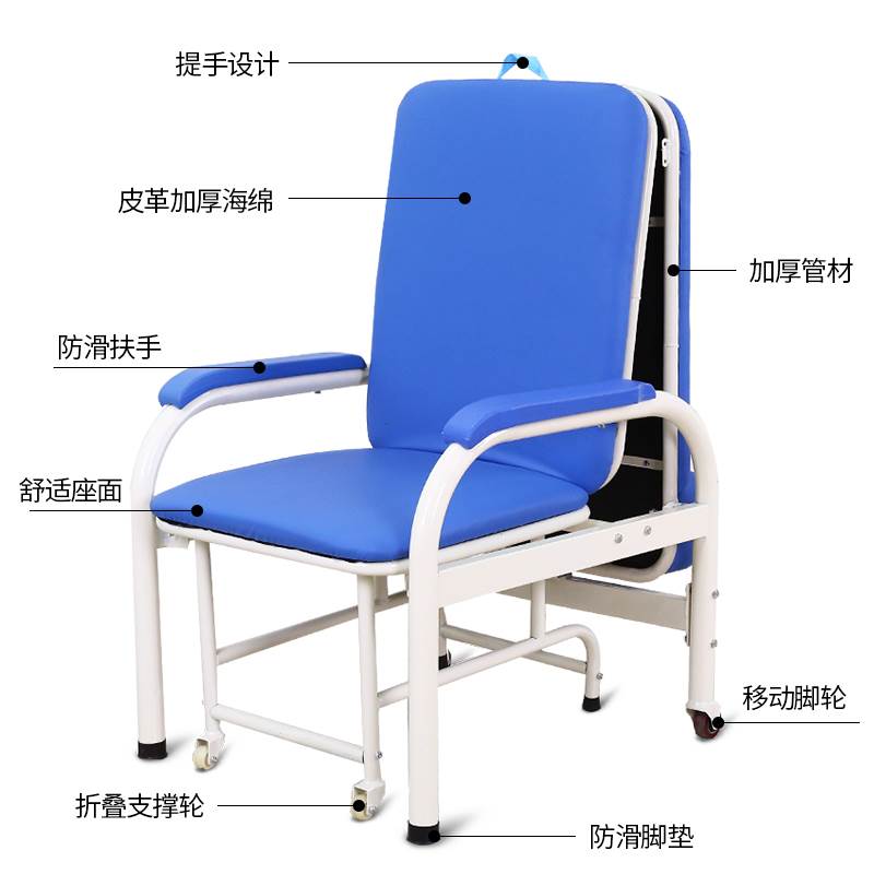 免组装多功能两用医院用陪护椅护理床陪护床多功能午休折叠床椅 - 图3