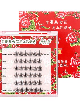 睫博士免胶水自粘猫耳朵假睫毛自然仿真太阳花分段式免卸眼睫毛